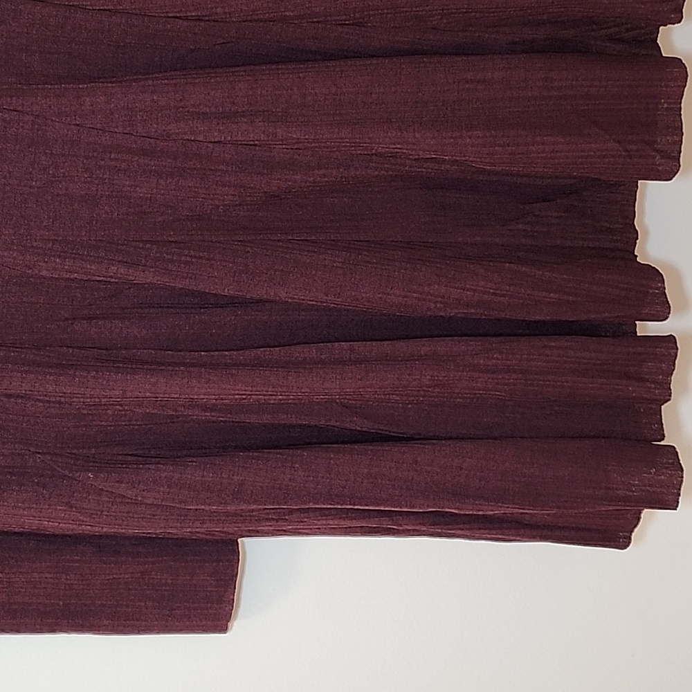 Reiss Savannah Jersey Ribbed Flared Mini Dress Burgundy Sz 10 - Picture 8 of 16
